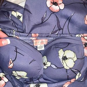 Purple floral jumpsuit